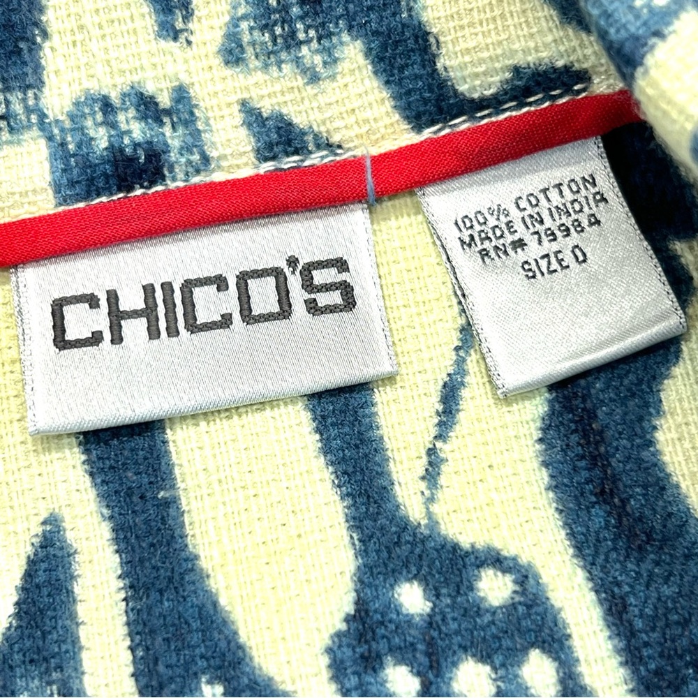 CHICO’S 100% Cotton L/S Button Front Casual Jacket - Picture 9 of 10